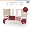 Pizuna 100% Cotton Fitted Cot Sheets Rio Red, 400 Thread