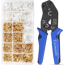 Estmoon Crimping Pliers Blade Receptacles Set with Protective Sleeves