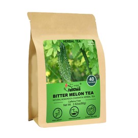 FullChea - Bitter Melon Tea, 2g X 40 Count - Premium Natural Dried Momordica Charantia - Cut & Sifted - Non-GMO - Caffeine-free - Support Wellness & Digestion Support