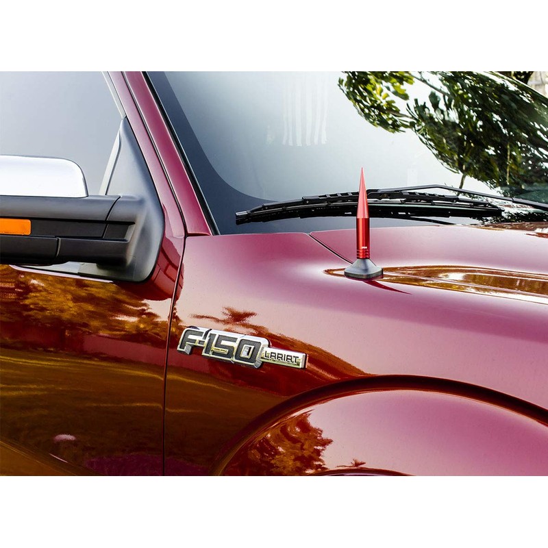 TRUE SPIKE Fat Spike RED Antenna in Heavy Gauge CNC