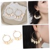 Healeved Shell Ear Jewelry Round Dangler Earrings Stylish Shell Design