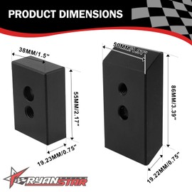 RYANSTAR RACING Front Seat Riser Spacer Lift 3/4" Compatible with Jeep Wrangler JL/JLU 2018-UP, Gladiator JT 2020-UP, Aluminum Seat Lift Blocks, Easy Installation, More Comfort for Tall Drivers