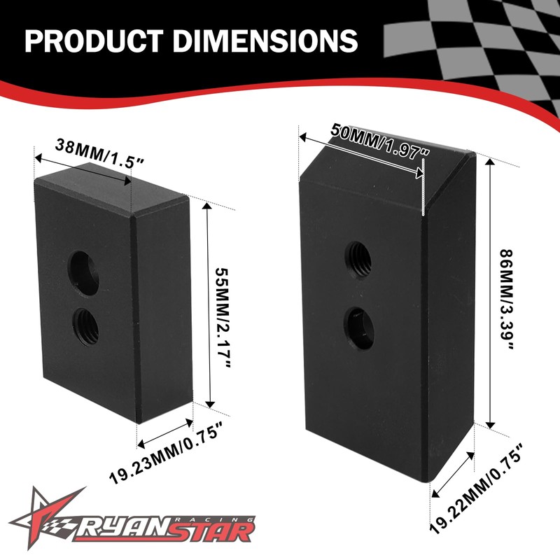 RYANSTAR RACING Front Seat Riser Spacer Lift 3/4" Compatible with