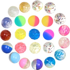 Pack of 24 Bouncy Balls for Children, 27 mm Bouncy Balls, Planets, Party Bags, Children's Birthday, Bouncy Balls for Children, Large Rubber Ball, Children's Springball for Guest Gift, Children's