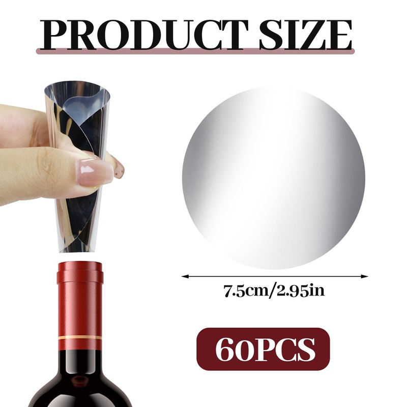 60 Pack Wine Pourers - Elegant Reusable Anti Drip Pourer