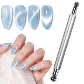 Nail Magnet, Strong Magnet, Increases Success Rate, For Beginners, Anti-Slip Grip, Metal, For Gel Nails, Cat's Eye, Marbles, French, Self Nail, Nail Art Tool, 2 Balls Included