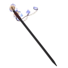 Healeved 4pcs Chinese Wooden Hair Stick Flower Tassel Retro Hairpin for Long Hair Traditional Hanfu Accessories for Formal Events and Cultural Attire