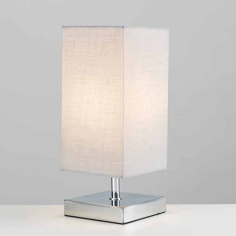 MiniSun Modern Square Polished Chrome Touch Table Lamp with a