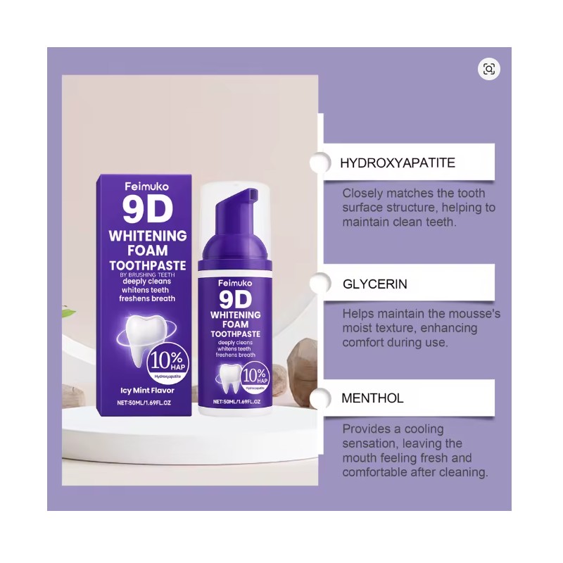 DIPSEVEN Purple Teeth Cleaning Powder - Color-Correcting Whitening Powder