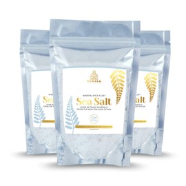 TURNER Mineral-Rich Flaky Sea Salt, Made in New Zealand, Kosher Flakes, 630 gramm, Premium Gourmet, Unprocessed, 84 Minerals & Trace Elements, 100% All-Natural, Solar & Wind Harvested, Lab Certified