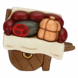 THUN - Nativity Scene 2022 - Nativity Figure with Ceramic Sausages Decorated by Hand - Classic Nativity Scene - 8.5 x 5 x 7.3 cm H