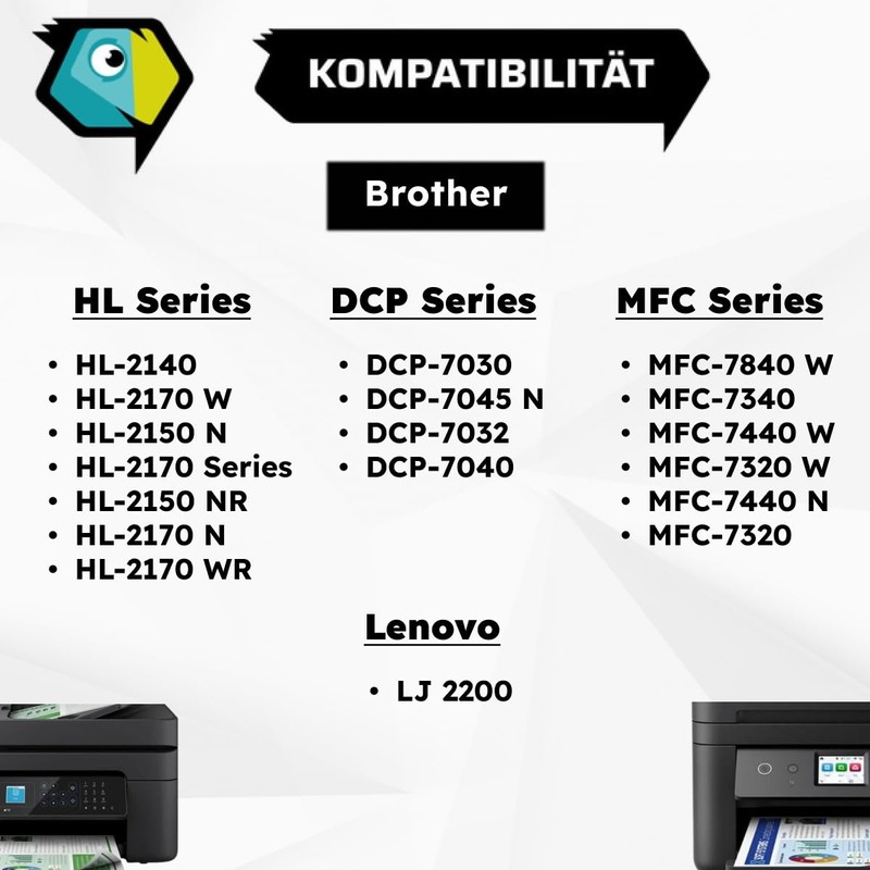 Inkadoo Drum for Brother DR-2100 MFC-7840 W DCP-7030 HL-2140 HL-2170