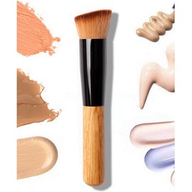 Cosmetic Brush Set with Wood Handles for Smooth Application
