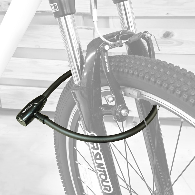 Bicycle Key Cylinder Cable Lock 60 cm Black 43440 