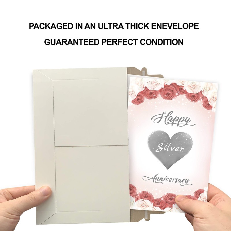 Prime Greetings Silver 25th Anniversary Card