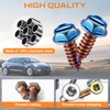 LivTee Burnt Titanium License Plate Screws, 4-Piece Premium Stainless Steel