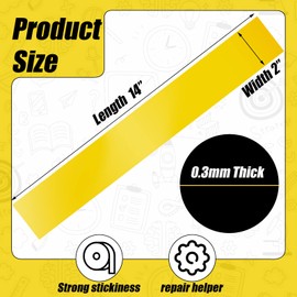 Jecery 20 Pcs Zero Clearance Tape Gap Woodworking Miter Saw Tape Strips 2 x 14 Inch for More Accurate Cuts on Miter Saw PVC Self Adhesive Strips for Positioning Wood Cutting Yellow