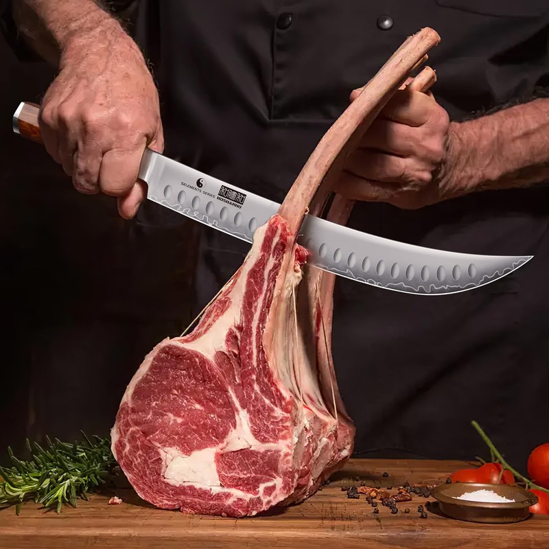 HOSHANHO Brisket Slicing Knife 12 Inch, Japanese High Carbon Steel