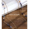 FULU AUTUMN Boho Gold Long Necklaces for Women Natural Stone