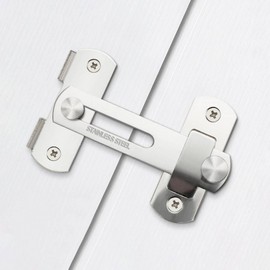 Stainless Steel Plate Hook Door Latch & Lock Fastener Large 2ea