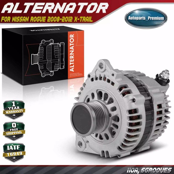 Unbranded Alternator for Nissan Rogue 2008-2012 X-Trail 110A 12V CW