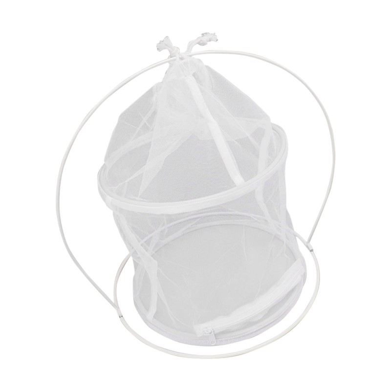 Cylindrical Iron Frame Hanging Cage Butterfly Habitat Cage Ornamental Outdoor