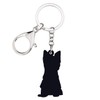 WEVENI Acrylic Cute Yorkshire Terrier Dog Keyring Pet Key Ring