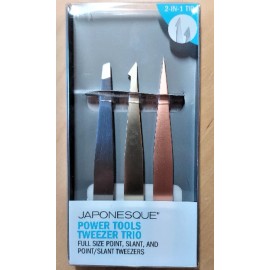 Japonesque Power Tools Tweezer Trio - Silver/Gold/Ro<wbr/>seGold