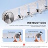 Realand 2 Pack Strong Suction Cup Hooks, 5 Folding No
