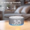 Hushing 【3 in 1】 Sound Machine Alarm Clock Night Light