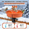 HRAYLTOP Deck Mounted Heated Bird Bath for Outdoors for Winter,