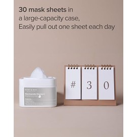 Mary&May Niacinamide Vitamin C Mask (30 Sheets) - Korean Face Mask for Glowing Skin - Daily Sheet Mask for Dark Spots & Dullness - Fragrance-Free, 13.