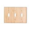Solid Wood Triple Toggle Light Switch Plate 4.5" X6.3" Bamboo