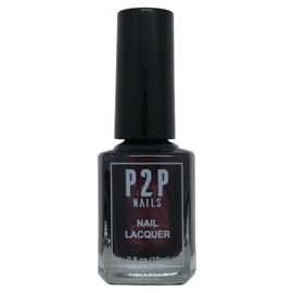P2P Nails Red Nail Lacquer - Non Chip Quick Dry Nail Gel - All Season Nail Polish - Salon Quality Nail Polish - Natural Shine (Dark Realm)