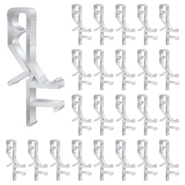 24pcs Clear Valance Clips, Window Blind Clips Replacement Clips Channel Cover Blind Hidden Valance Retainer Holder