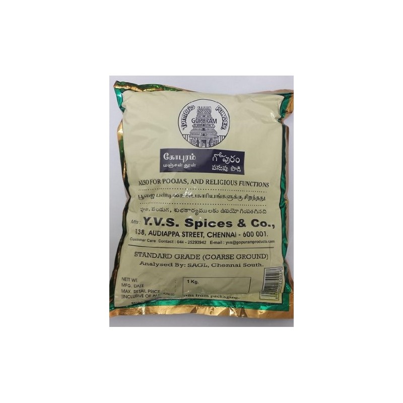 Gopuram Turmeric Pooja Powder - 1 Kg (or 5 x