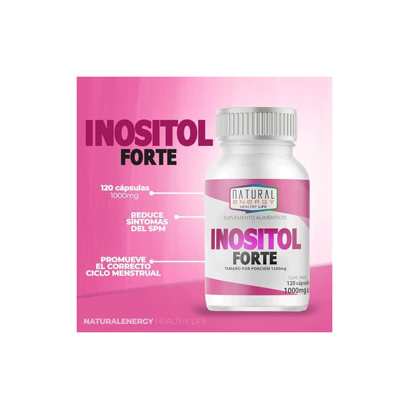 Natural Energy Inositol Forte 120 Cápsulas Myo 1100 Chiro 100