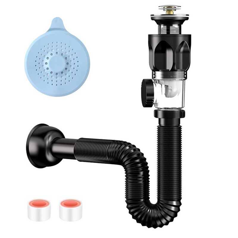 Drain Pipe Kit for Sink Drain, Siphon Odour-Proof Sink Drain