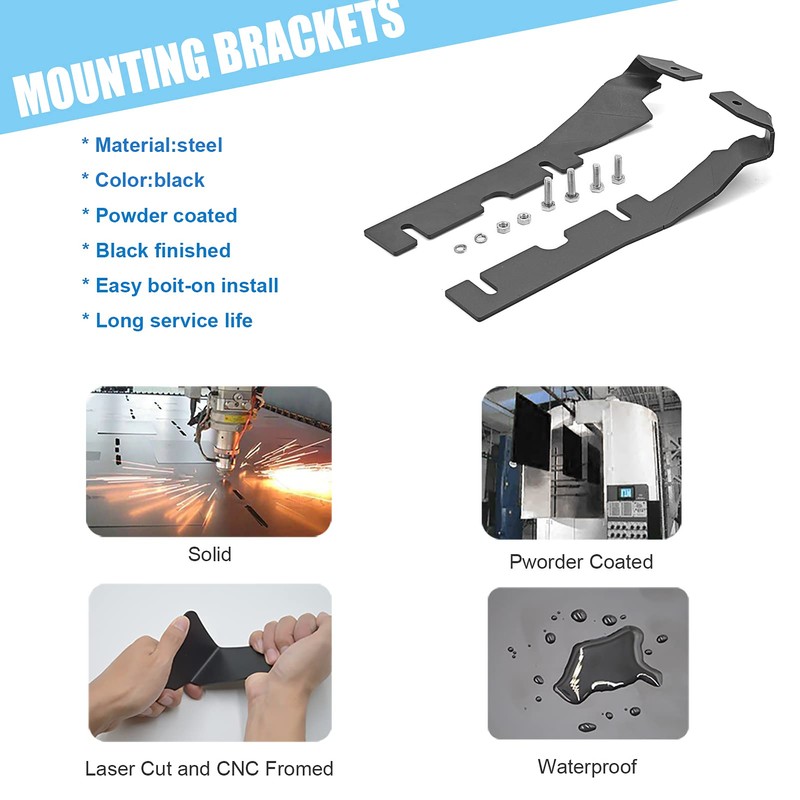 Dasen Light Mounting Brackets - Left & Right Side Hood
