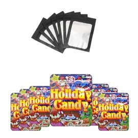 100 Bags 3.5, Resealable Candy Bags, Gummies Bags, Storage Baggies (BLUE)