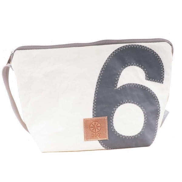 360° Brise Wash Bag Canvas White Number Grey, White