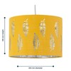firstchoicelighting Ochre Yellow Pendant Shade, Easy Fit Ceiling Lightshade, Fern
