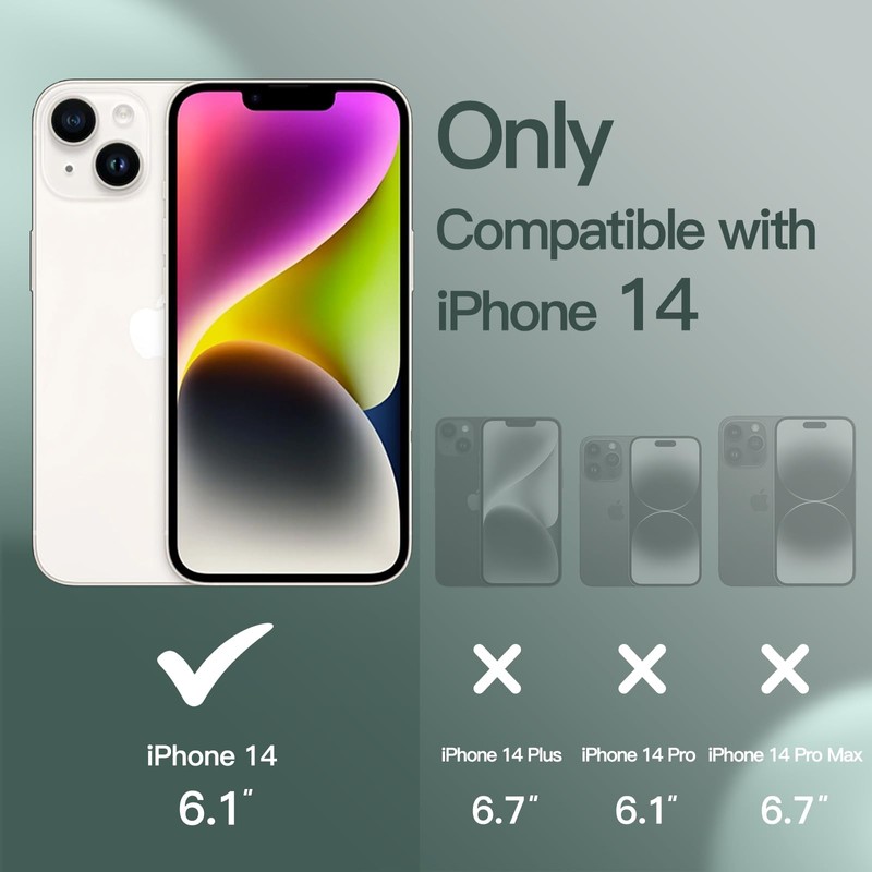JETech Silicone Case for iPhone 14 6.1-Inch, Silky-Soft Touch Full-Body