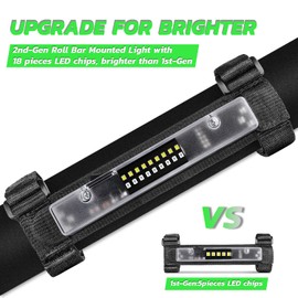 Lumimotor UTV Interior Dome Light Universal Roll Bar Mount LED Light Bar UTV Accessories for Can Am Polaris Kawasaki Yamaha ATV Golf Cart Truck Off Road - White/Green
