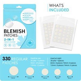 Spot Patches Pimple Patches Salicylic Acid Hydrocolloid Invisible Blemish Spot Facial Skin Care Treatment Acne Patch For Day and Night Use 2-in 1 (8)