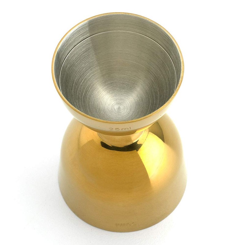 Barfly M37098GD Heavy-Duty Straight Rim Bell Jigger, 25 ml x