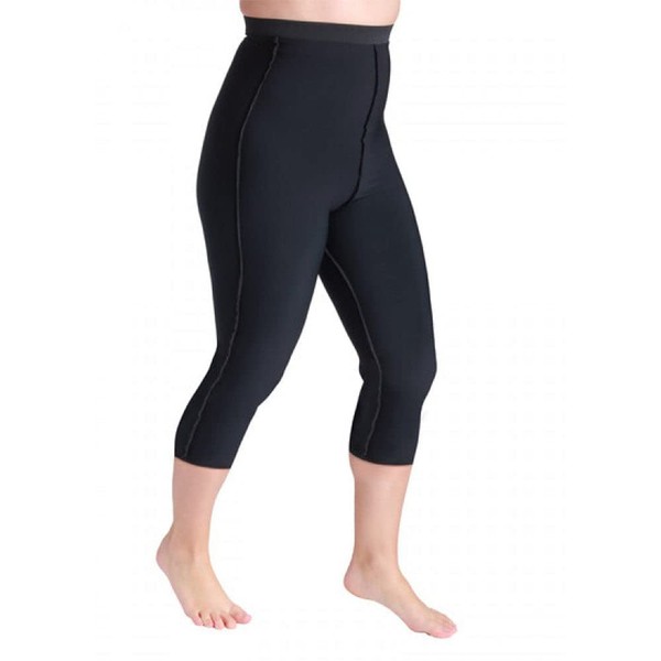 Sigvaris Lymphedema Compreshort Capri 10 15 mmHg Black XXXL Reg
