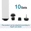Sourcingmap Adjuster Leveling Feet 20 x 20mm Square Insert Kit