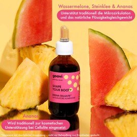 GOOVI Shape Your Booty - Flüssiges Nahrungsergänzungsmittel mit Wassermelone, Aronia, Centella & Ananas – Vegan, glutenfrei & laktosefrei - 50ml