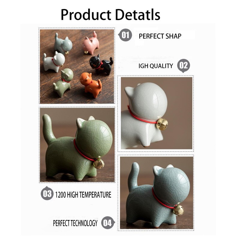 2 Pcs Cat Ceramic Covers, Cute Animal Ceramic Toilet Bolt